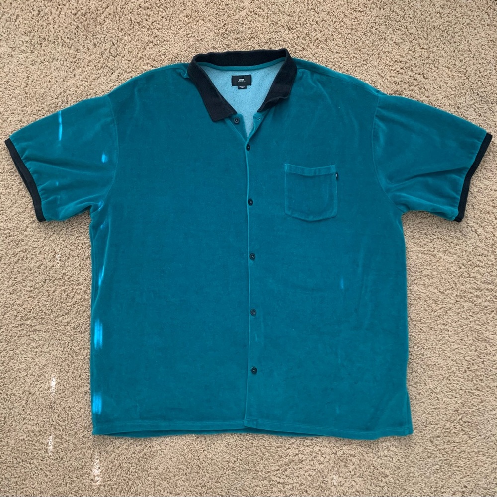 Obey Blue Velvet Shirt